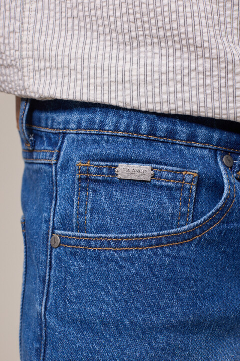 BERMUDA JEAN TIZINO POLANCO Azul Medio