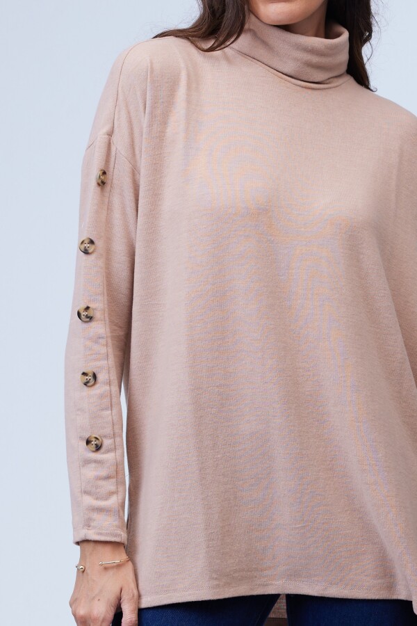 Polera Botones BEIGE