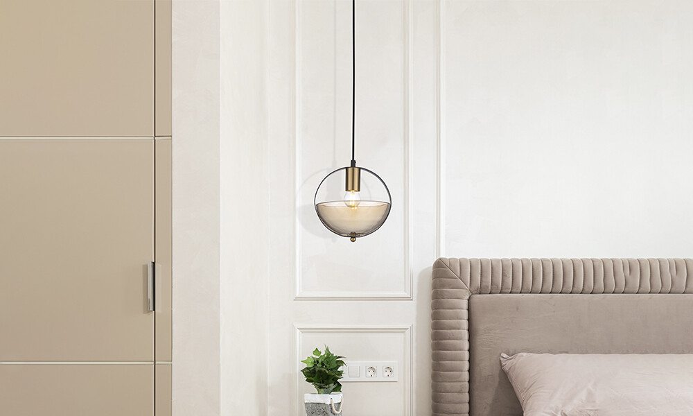 Luminaria decotativa HD-2031/1 BK+AMB Luminaria Decotativa Hd-2031/1 Bk+amb