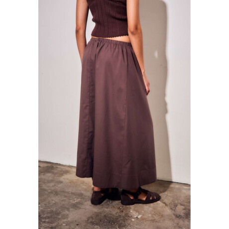 Falda Midi Chocolate