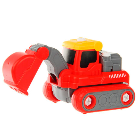 Robot Dragón Transformer 5x1 Autos De Construcción Rojo