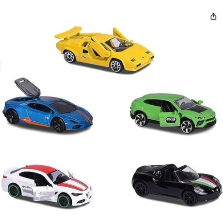 Pack x5 Autos de Metal c/caja de regalo dream cars Italy