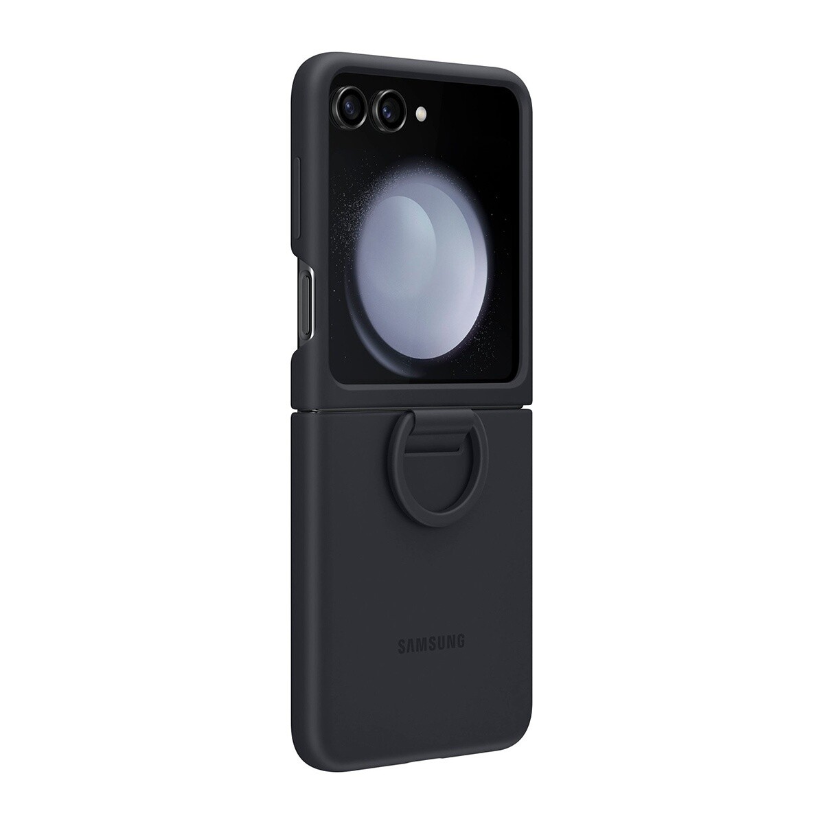 Protector Case Silicone w/ Ring con Anillo para Samsung Galaxy Z Flip 5 | Original Samsung Black
