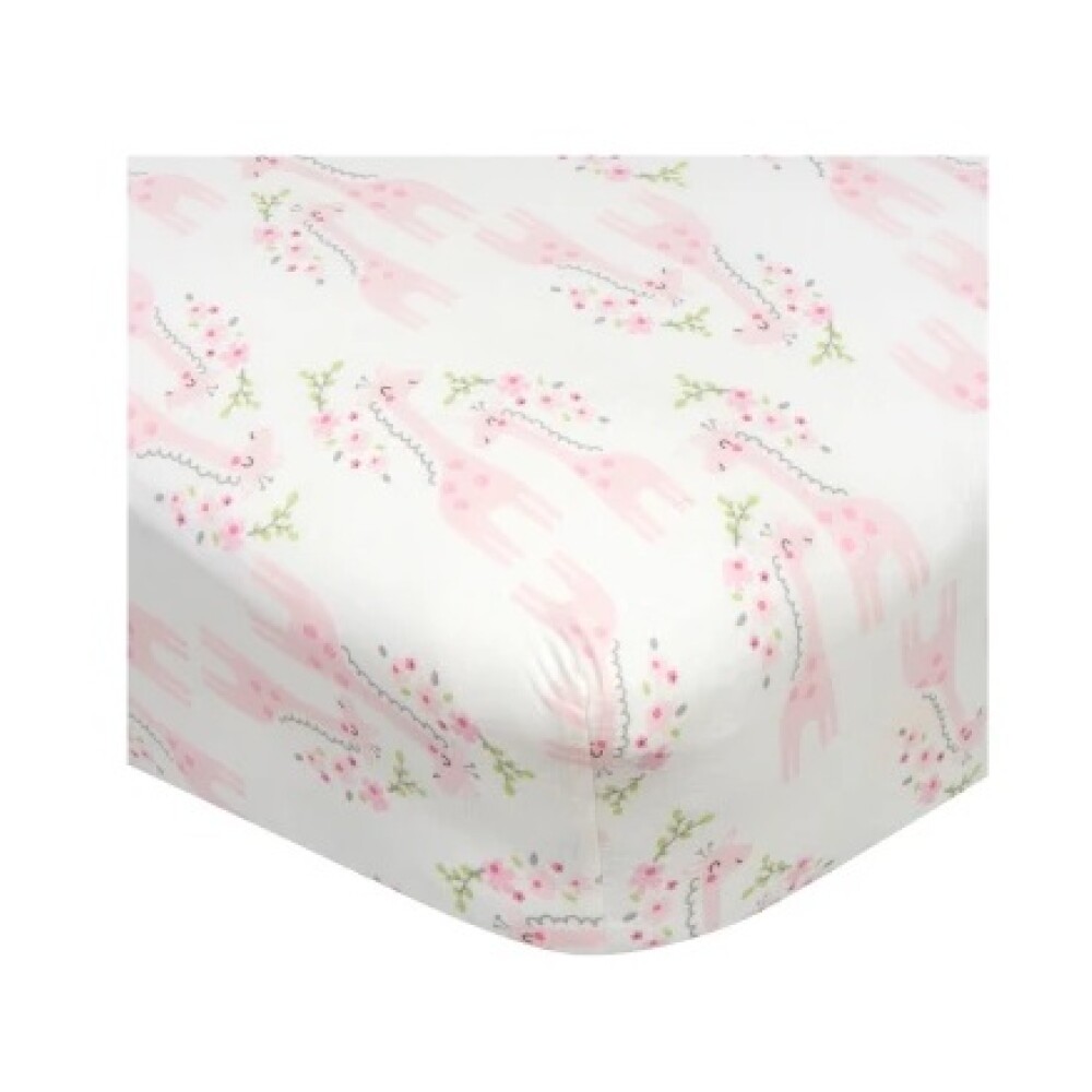 Sabana bajera universal x1 GERBER Jirafas Rosa