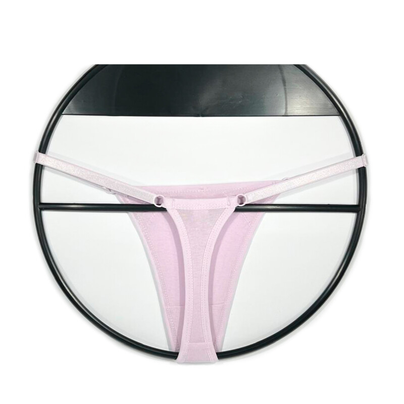 Tanga Colaless Ajustable De Algodón Lila