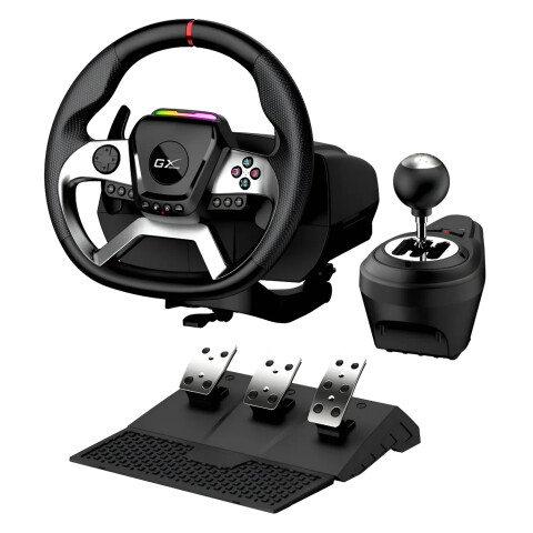 Volante Genius Speedmaster X5 Pc Xbox One Ps4 Pedales VOLANTE GENIUS SPEEDMASTER X5