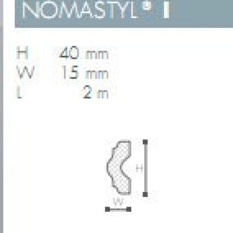 MOLDURA POLIESTIRENO NOMASTYL- I - 2 mts - N/A