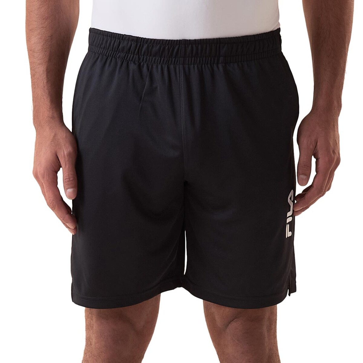 FILA Myler 8" Bermuda training para hombre - Negro - Negro 