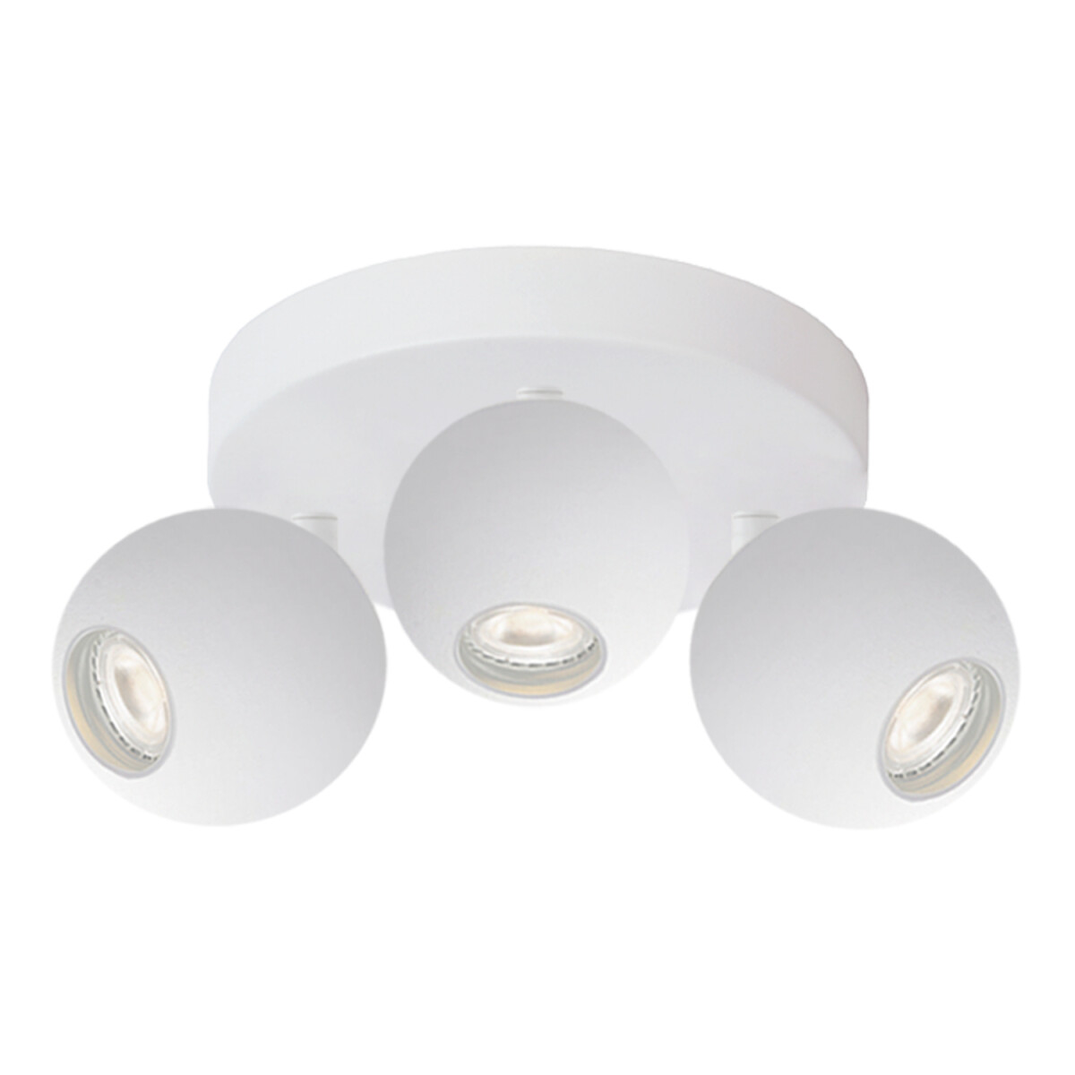 Luminaria De Techo San Nicolas Triple Circular Blanca 
