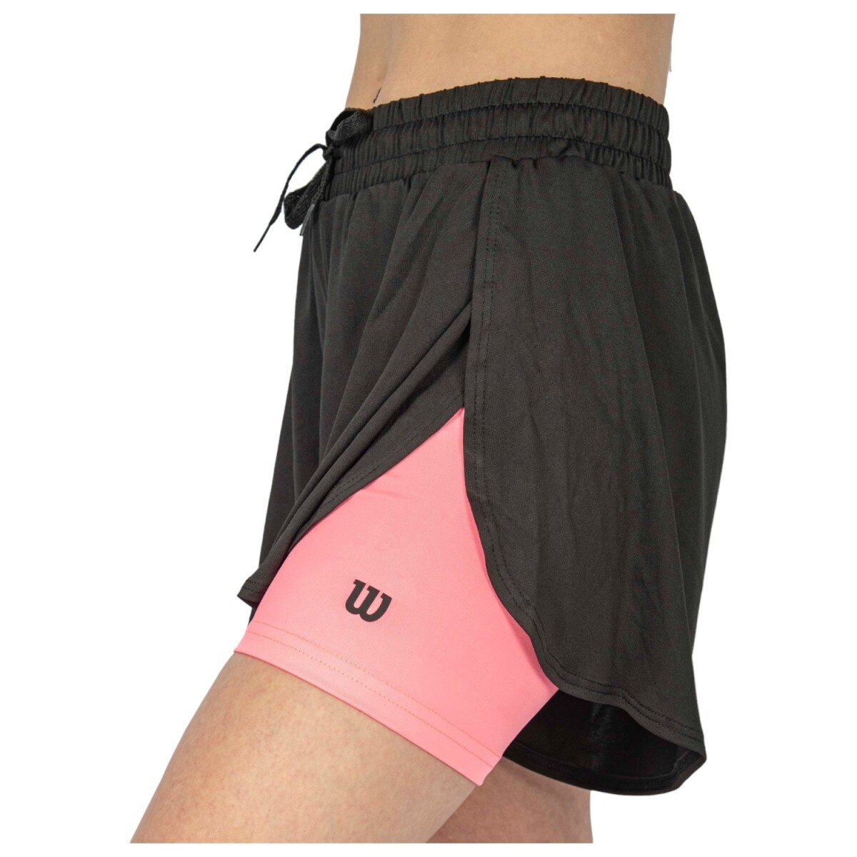 Short Deportivo para Dama con Calza Biker Integrada Wilson Negra - Negra 