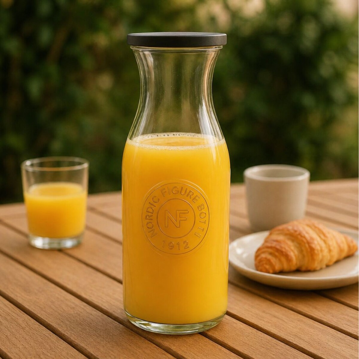 JARRA DE VIDRIO VINTAGE CON TAPA DE PLASTICO 1, 2 LITROS 