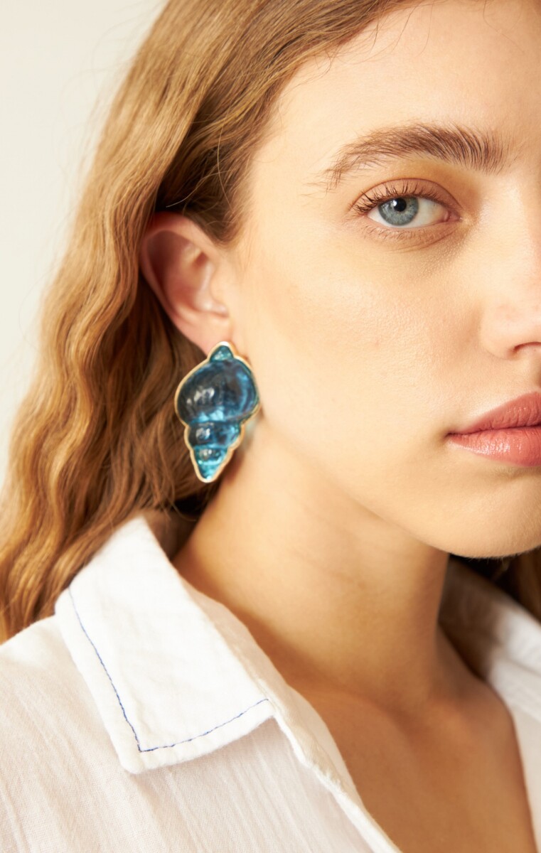 Caravanas shell - dorado 