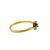 Anillo Toi ei Moi-Oro bajo-Piedra Zafiro y Zirconia-AN8132 conpiedra