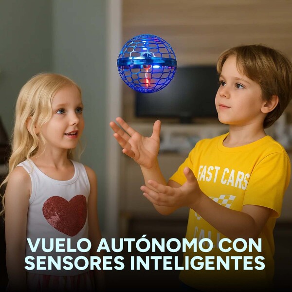 Bola Voladora Magica C/ Luces Spinner Drone Boomerang Color Azul