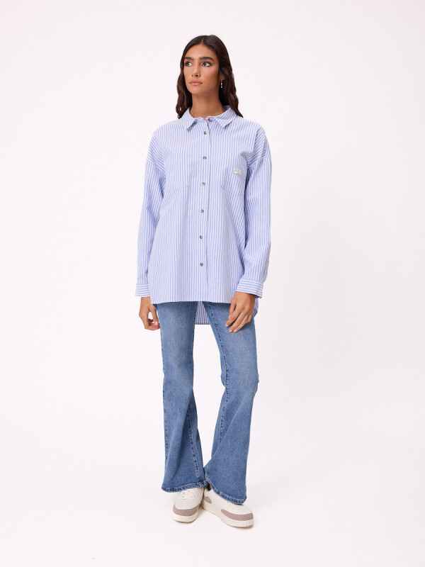 CAMISA CALIBRI RUSTY Celeste