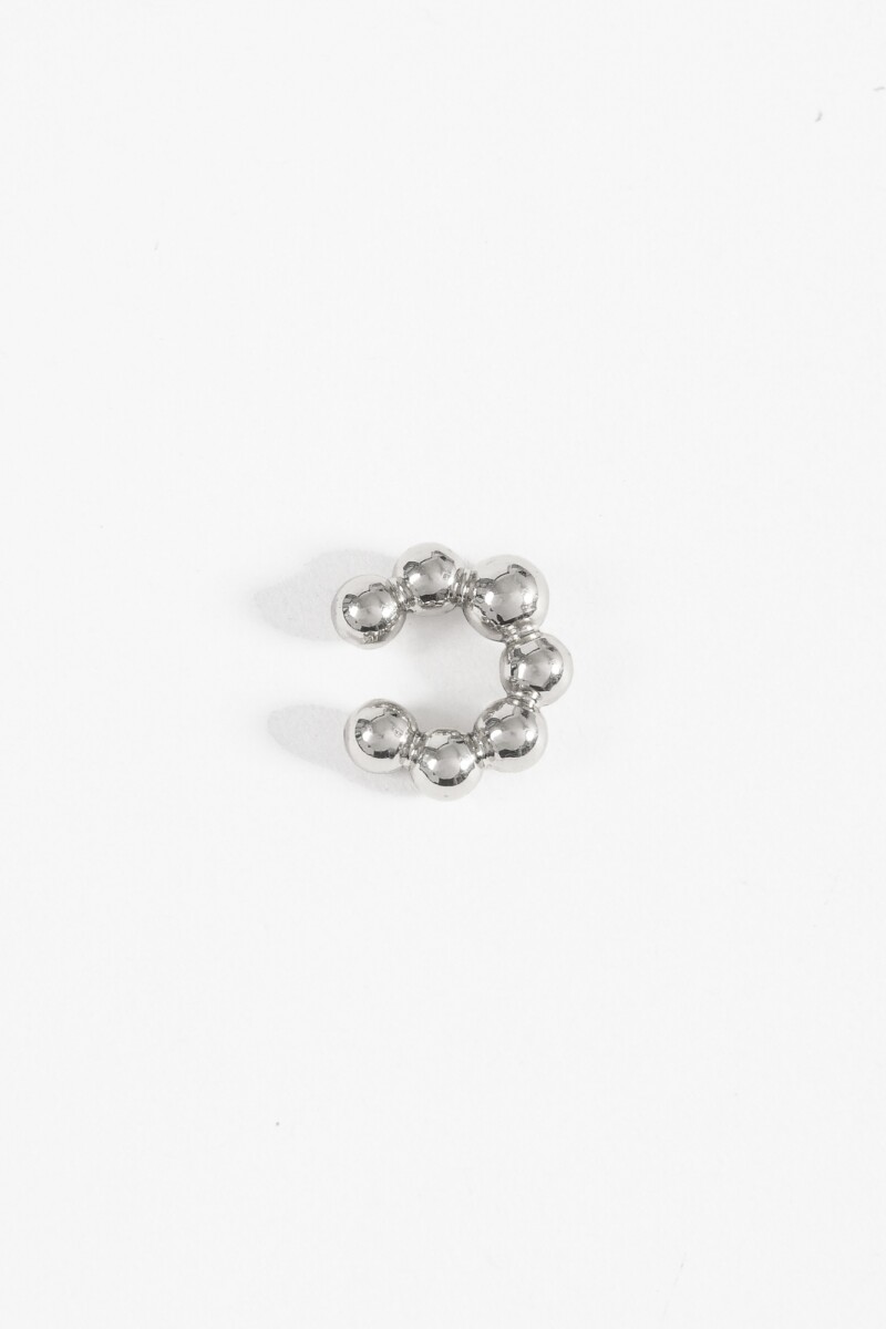 Earcuff borlas plateado