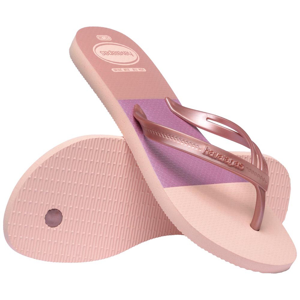 Sandalias Havaianas Elegance Print Grafito Rosa Ballet