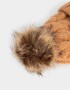 Gorro Gorro Tejido Pompón - Marron Camel