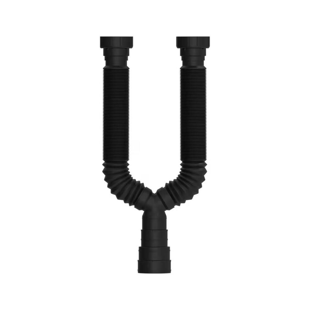 Sifón extensible doble negro universal Blukit 70 cm Sifón Extensible Doble Negro Universal Blukit 70 Cm