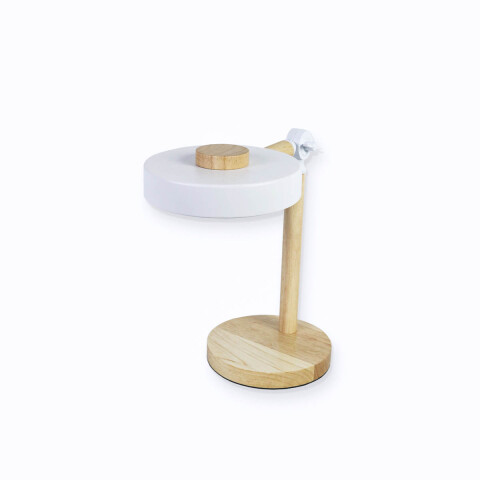LAMPARA MESA BLANCA/MADERA Unica