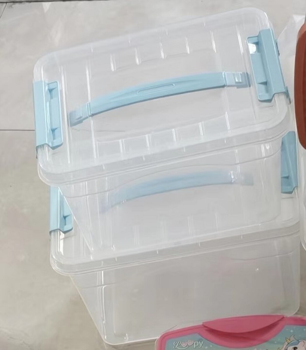 CAJA DE ALMACENAMIENTO TRANSPARENTE PORTÁTIL-M 