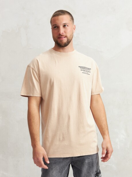 REMERA DOWNTOWN BEIGE