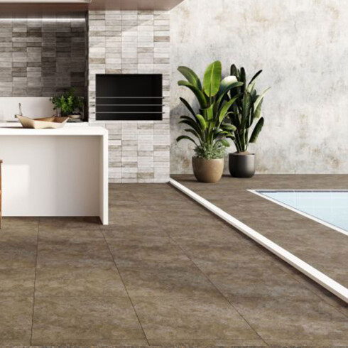 PORCELANATO 61X61 ANTIDESLIZANTE GAMAS DE MARRON PIEDRAS GAMAS DE MARRON