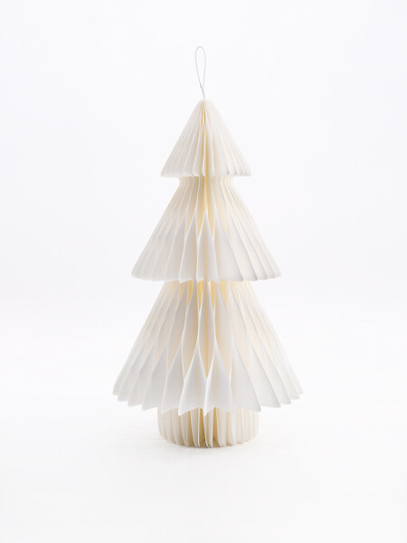 ARBOL NAVIDAD PAPEL C/ LUCES BLANCO