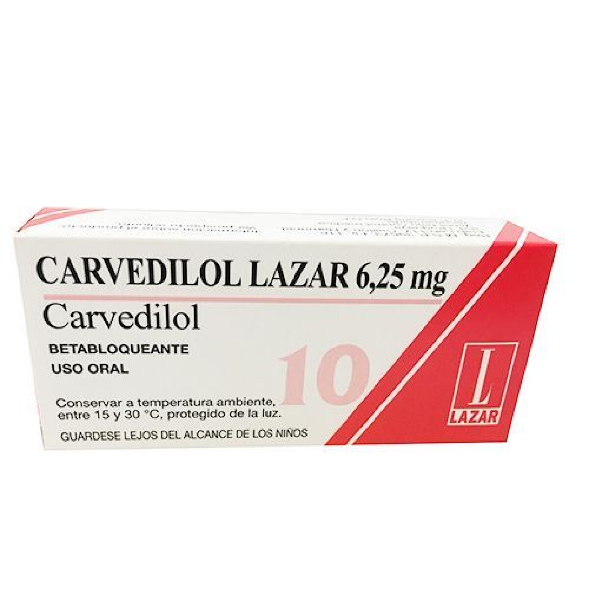 Carvedilol 6,25 mg x 10 Comprimidos – Control de Presión Arterial 
