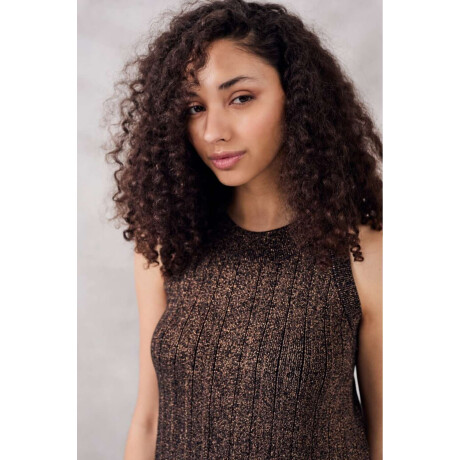 Vestido Halter Lurex Negro