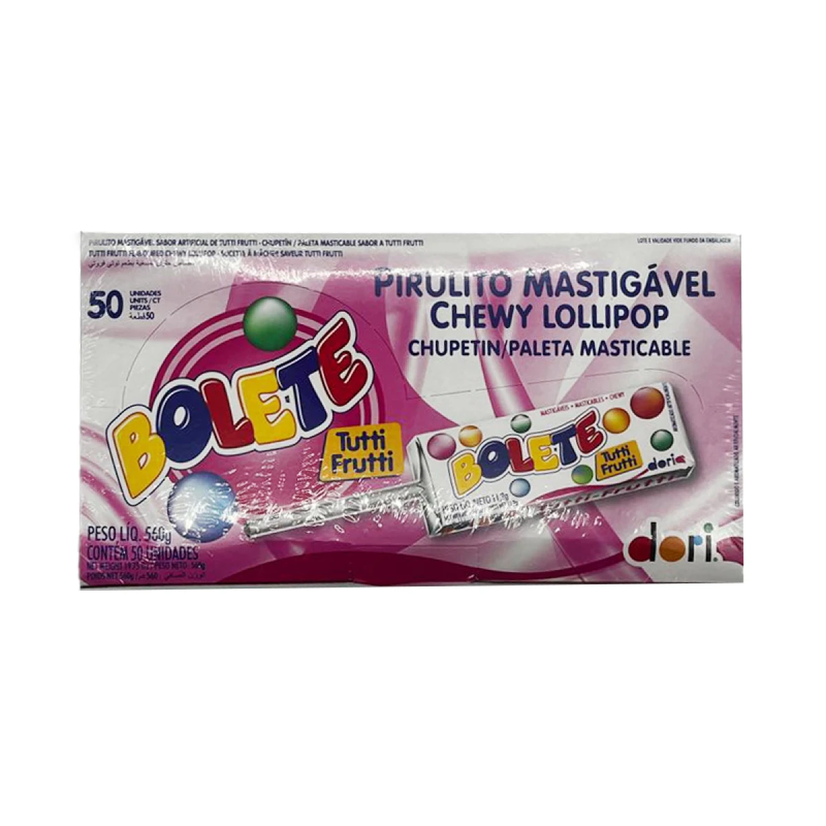 Chupetín DORI Paleta BOLETE X 50 Unidades 560 Grs Masticable 