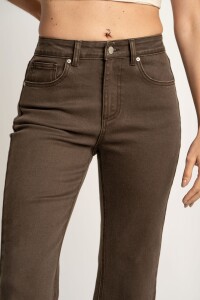Jean Flare Marron Marron