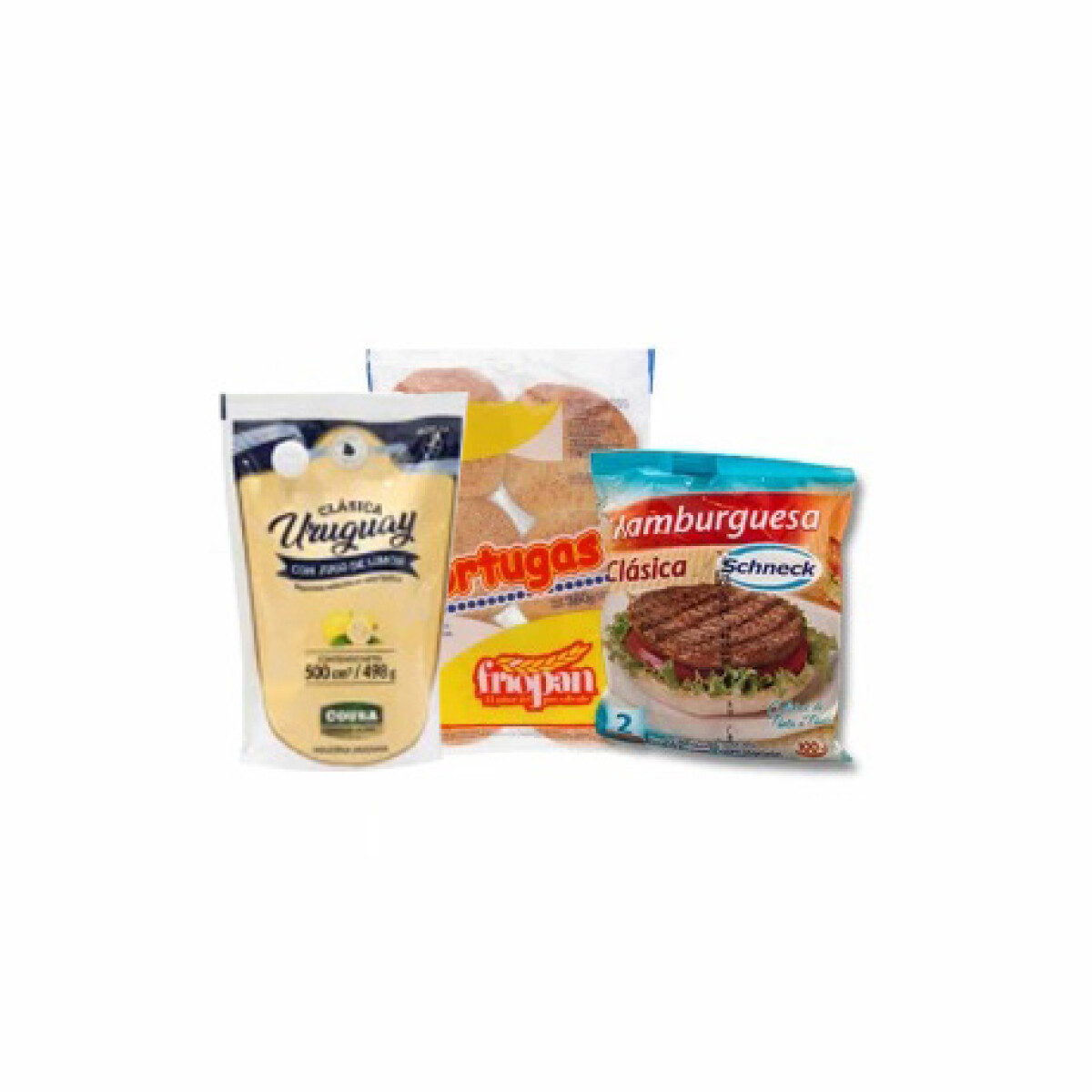 42 Hamburguesas Schneck + 42 Tortugas Pangiorno + Mayonesa 500g 
