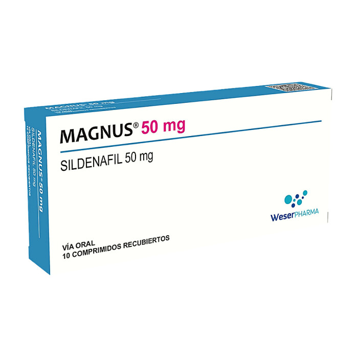 MAGNUS 50 MG. CJ X 10 COMP. REC. única