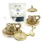 Set de té para dos personas metal Dorado