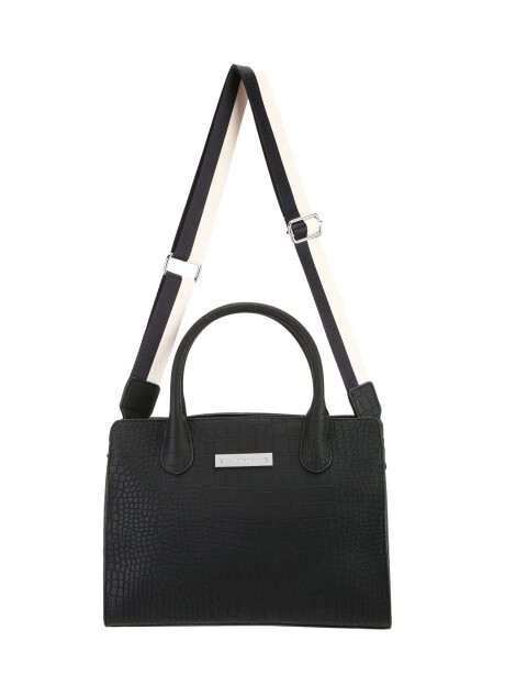 Cartera Milán Croco Negro