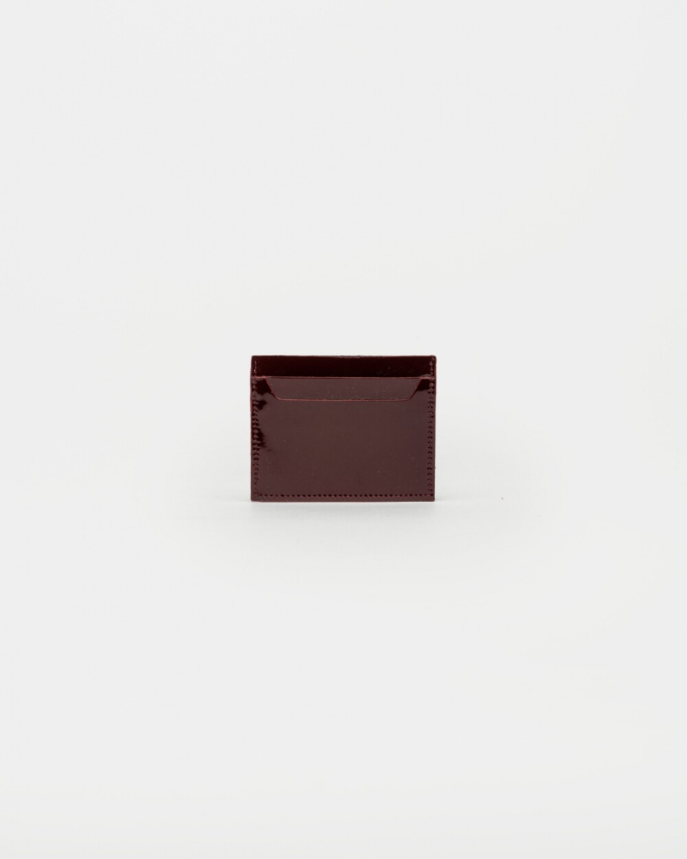 Tarjetero Berry en cuero charol Bordeaux
