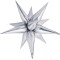 Globo Fessta Estrella en Punta x1 Plateado