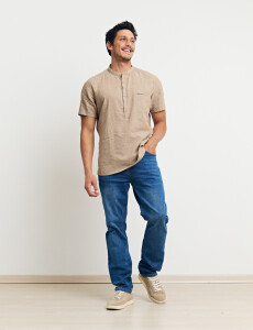 012405 CAMISA HARRINGTON LABEL Camel