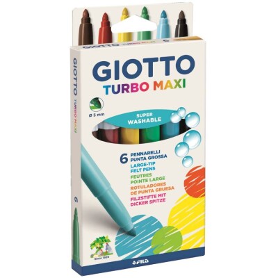 Marcadores Turbo Maxi Giotto x6 Marcadores Turbo Maxi Giotto x6