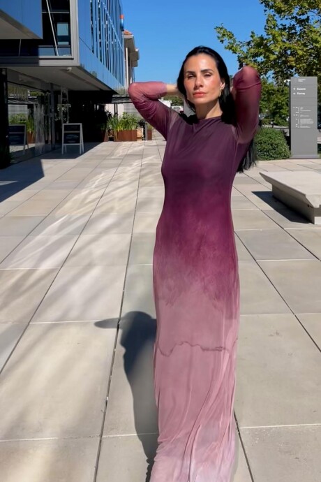 Vestido manga larga Maldivia Rosa