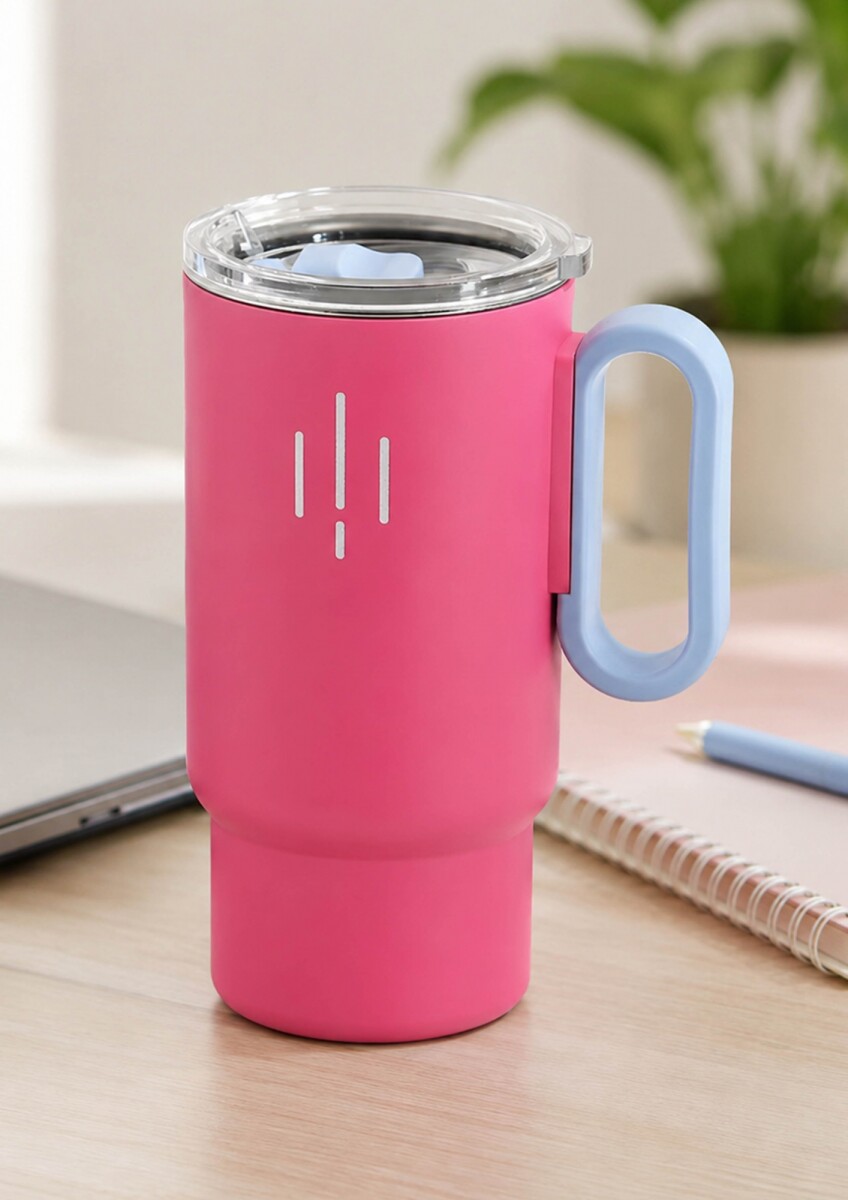 Vaso Térmico de Acero - Fucsia 