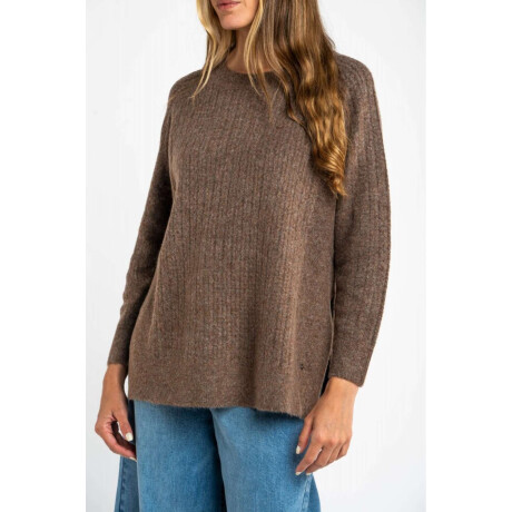 Sweater Texturado Marron
