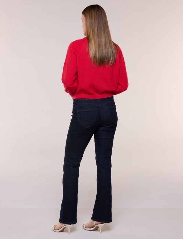 Buzo Cropped Tejido Texturizado ROJO