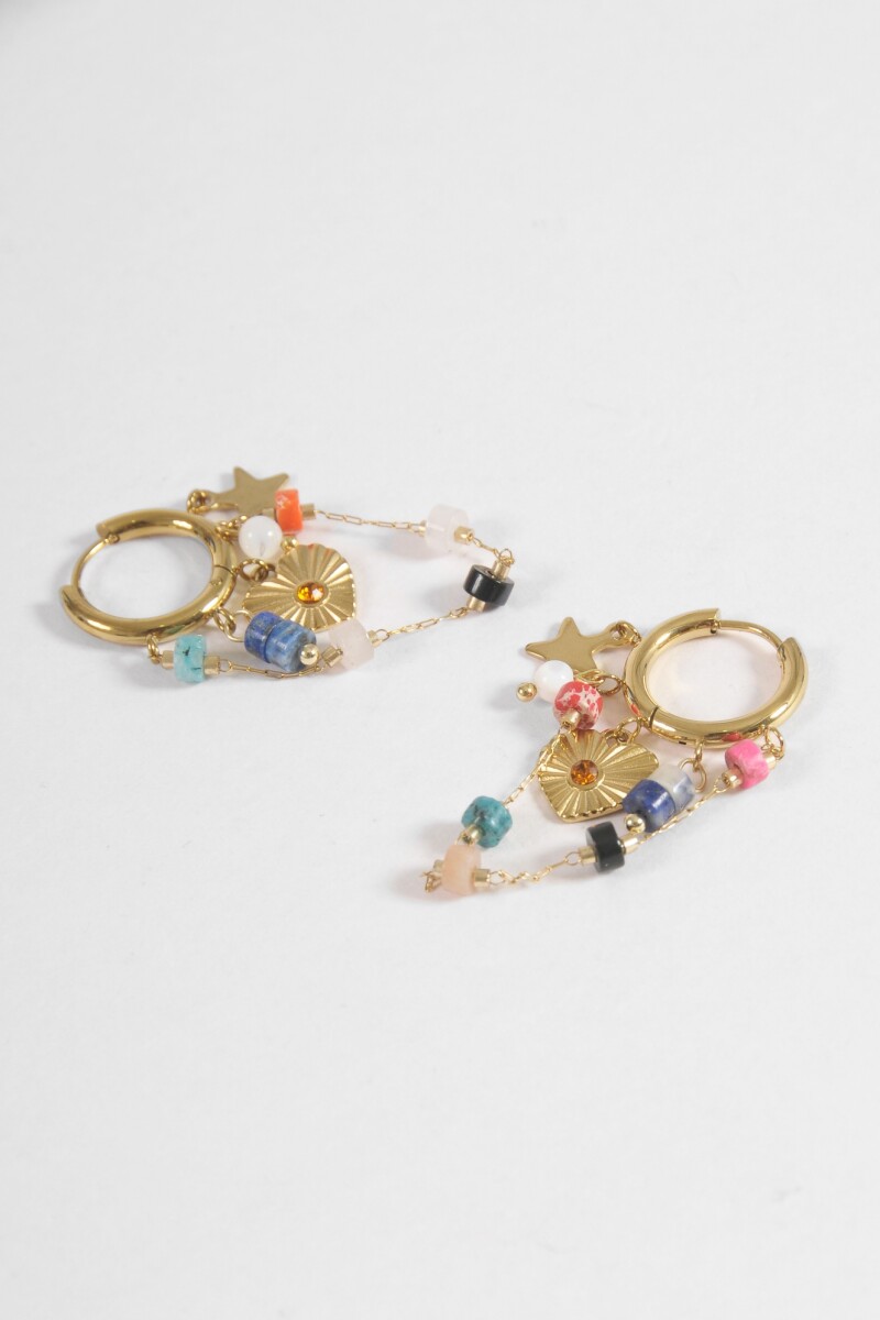 Aros acero mystic dorado