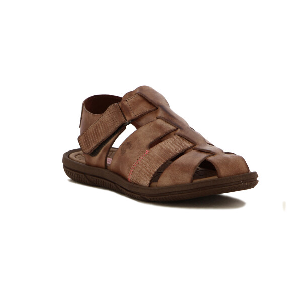 Country Hombre Sandalia Casual Tiras Anchas C/velcro Chocolate