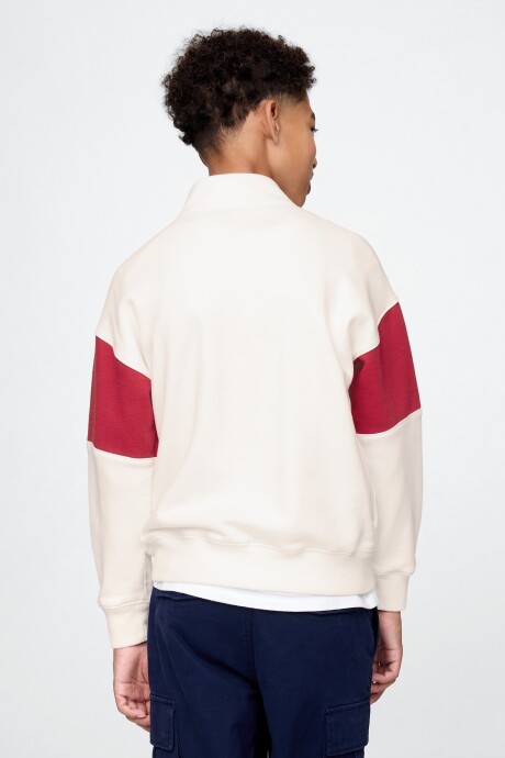 Buzo Medio Cierre Niño New Off White