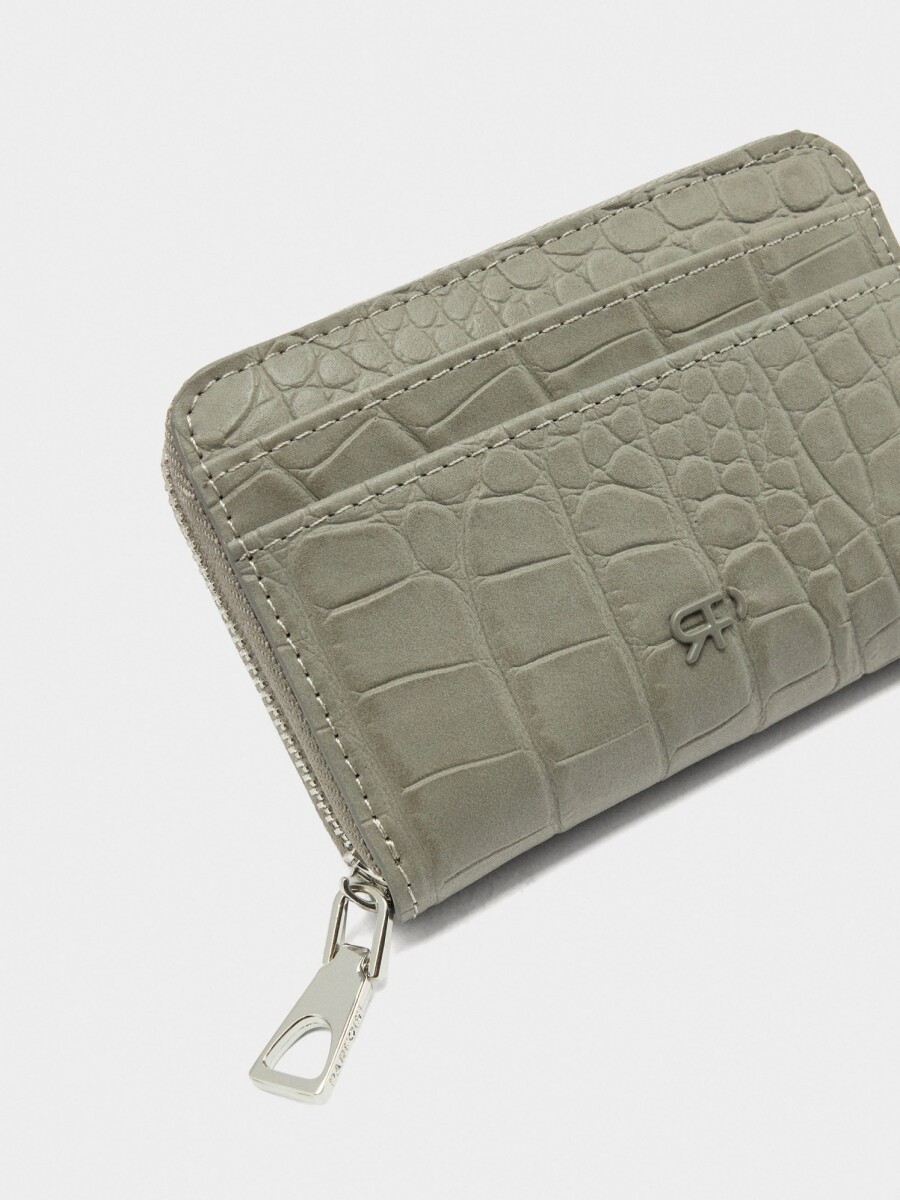 Cartera Con Grabado Animal Xs gris