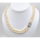 Collar Perlas De Cultivo Con Broche De Oro 18 K , Brillantes Y Perla Collar Perlas De Cultivo Con Broche De Oro 18 K , Brillantes Y Perla
