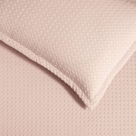 Juego Colcha y Funda Dohler Provenza 1 Plaza 100% Microfibra Salmon